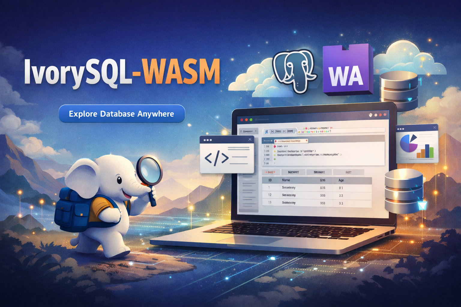 IvorySQL-WASM：免安装的数据库探索之旅